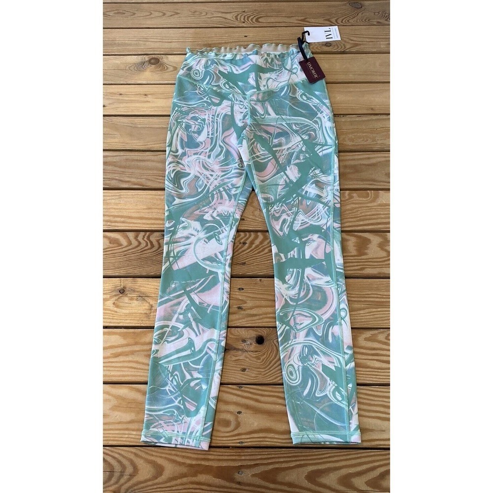 Nwt Ivl Collective Purl Edge V Leggings Size 6 Women’s Green